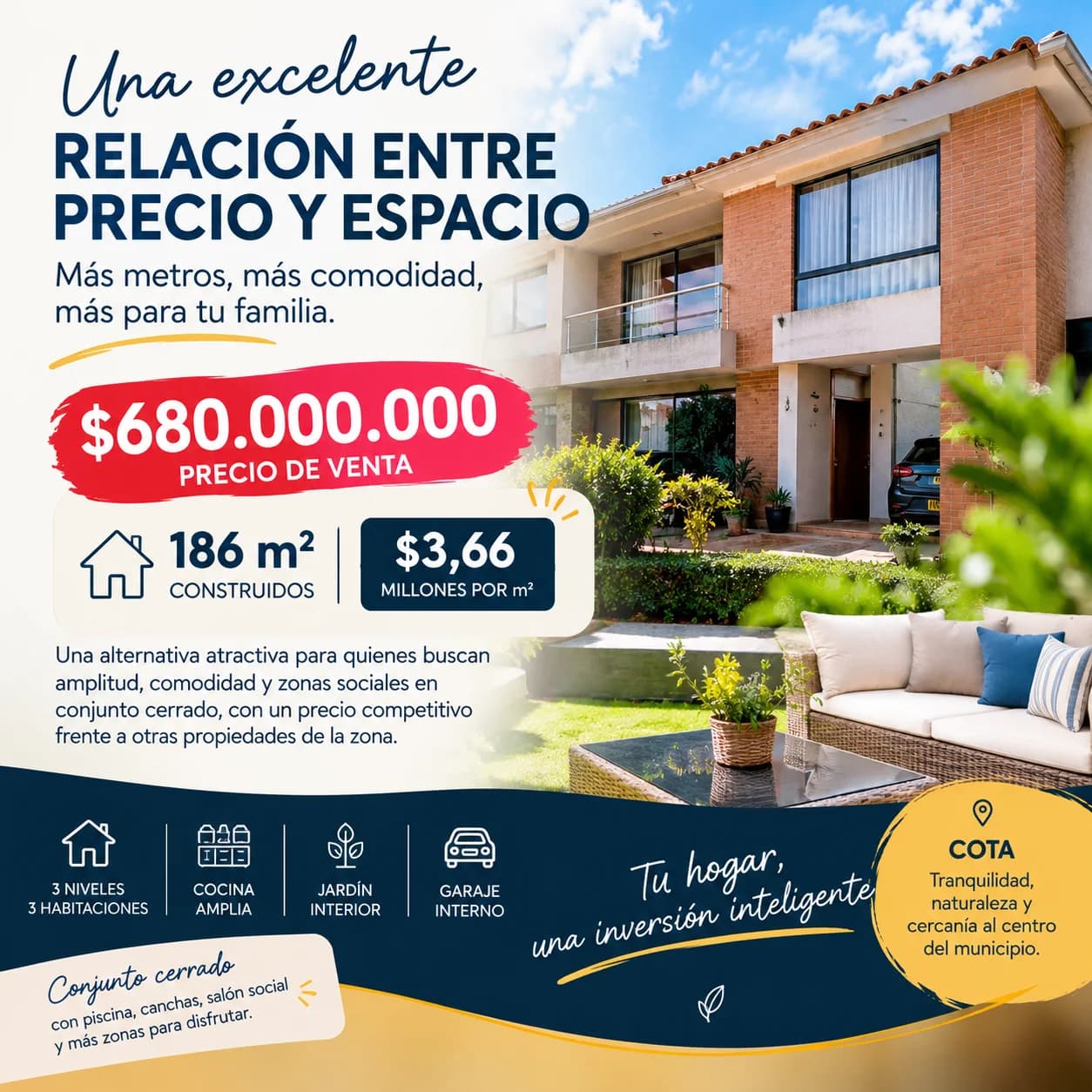 Casa en venta en cota